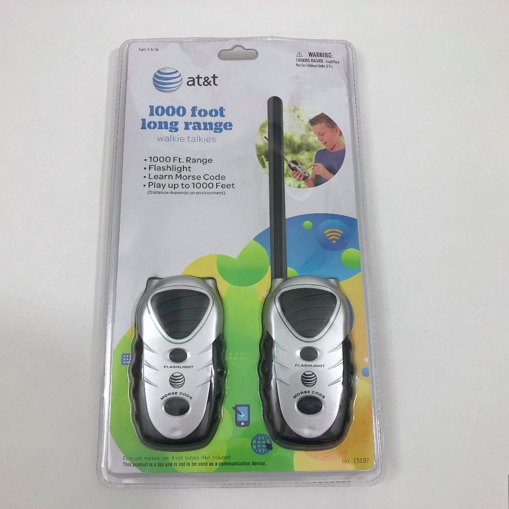NWT AT&T Walkie Talkies with Flash Light